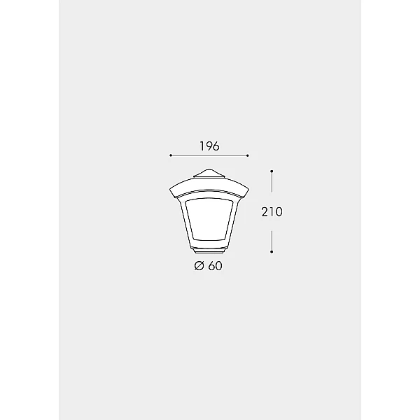 Fumagalli Nardo/Roby φαναράκι επιτοίχιο εξωτερικού χώρου μαύρο 4πλευρο IP55 145-26070