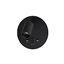 Απλίκα τοίχου Led 10W κρεβατιού - ανάγνωσης Μαύρο σώμα με TYPE-C+USB Θερμό Λευκό Φως 3000Κ FIUMICINO-C 2103240 VITO