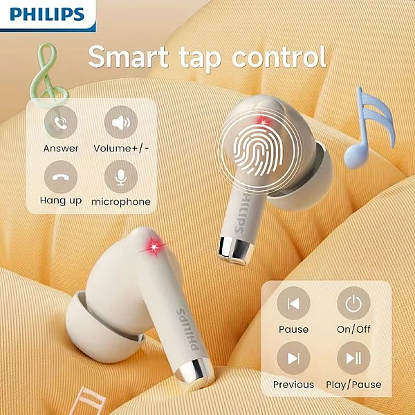 Earbuds 2000 SERIES ΤΑΤ2020 Handsfree Ακουστικά με Θήκη Φόρτισης Λευκό 