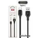 XO NB103 Καλώδιο Φόρτισης 2.1A USB to Type-C 2m Μαύρο 16.005.0071