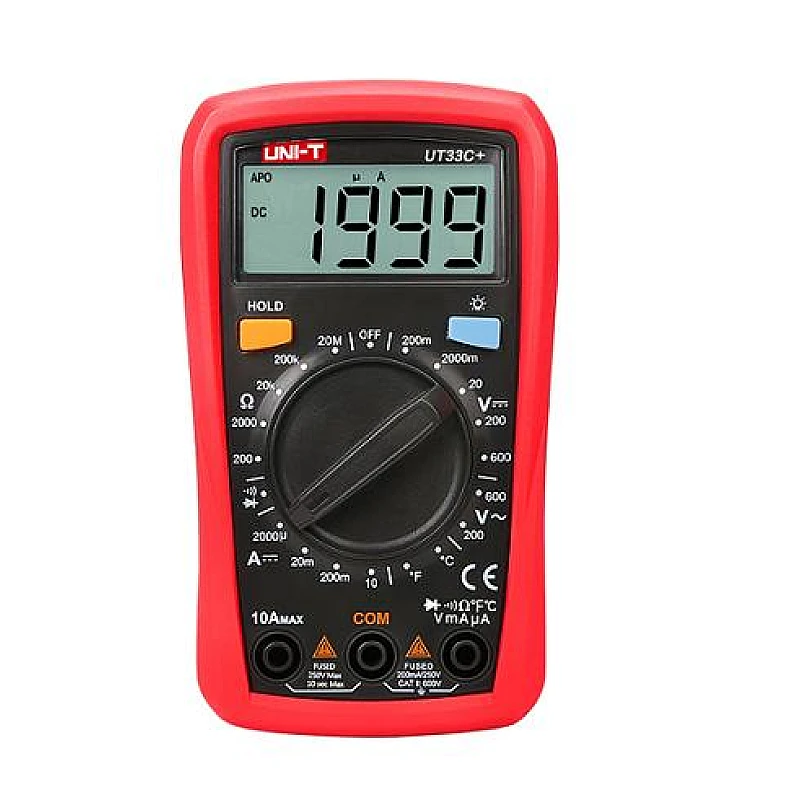 UNI-T UT33C+ Ψηφιακό Πολύμετρο 600V 10A με Μέτρηση Θερμοκρασίας 5019#