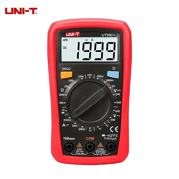 UNI-T UT33C+ Ψηφιακό Πολύμετρο 600V 10A με Μέτρηση Θερμοκρασίας 5019#