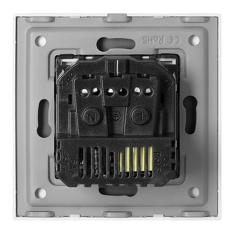  ORNO Πρίζα σούκο με 1 θύρα USB 3A και 1 θύρα Type C λευκή με εφέ γυαλιού OR-AE-13308(GS)/W