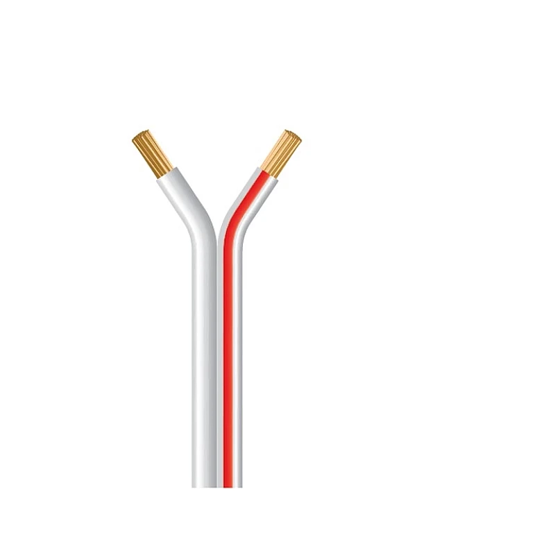 Εύκαμπτο καλώδιο NYFAZ (Πλακέ) H03VH-H 2X0.50mm² Λευκό-Κόκκινο 150-13050 Wairel