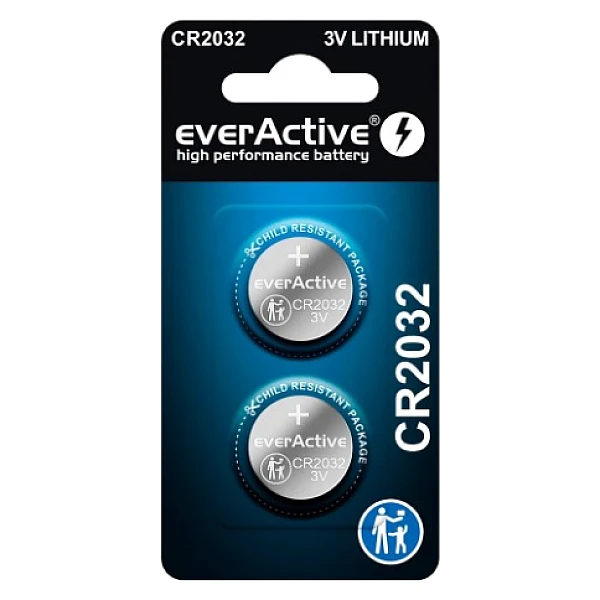 EverActive CR2032 Μπαταρίες Λιθίου 3V 220mAh 2τμχ CR20322BL