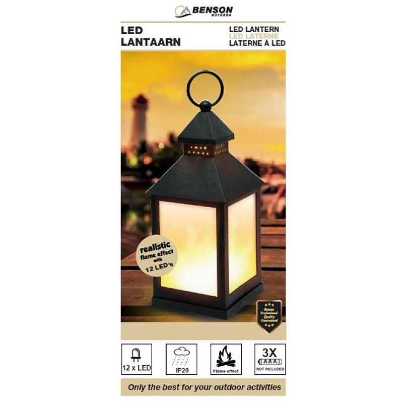 Φωτιστικό-Φανάρι LED Με φλόγα Led που τρεμοπαίζει μαύρο 24cm 014260 BENSON Φωτιστικό-Φανάρι LED Με φλόγα Led που τρεμοπαίζει μαύρο 24cm 014260 BENSON