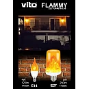 Λαμπτήρας Led E14 C37 3Watt Θερμό λευκό 1400K Κεράκι φλόγα FLAMMY 1519730 VITO Λαμπτήρας Led E14 C37 3Watt Θερμό λευκό 1400K Κεράκι φλόγα FLAMMY 1519730 VITO