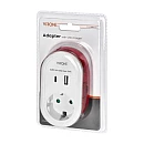 Αντάπτορας πρίζας σούκο με 2 USB (Type-A + Type-C) με καλώδιο φόρτισης USB-C/Lightning 0.8m 230 Λευκό CS-2(GS) Virone