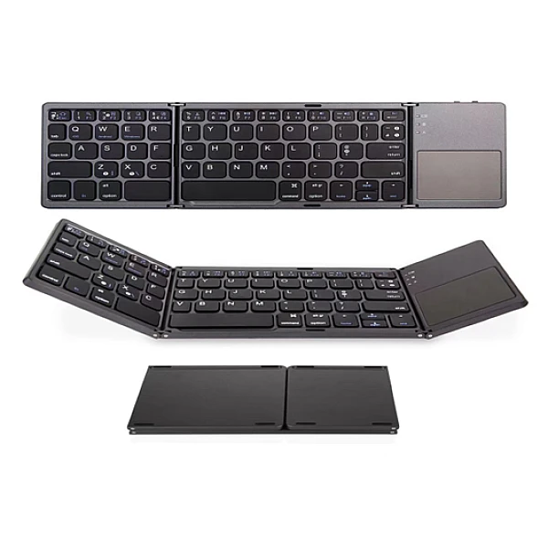 Aσύρματο πτυσσόμενο πληκτρολόγιο με επιφάνεια αφής Bluetooth 3.0 B033 μαύρο OEM