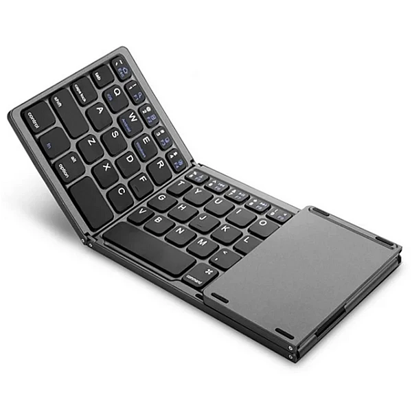 Aσύρματο πτυσσόμενο πληκτρολόγιο με επιφάνεια αφής Bluetooth 3.0 B033 μαύρο OEM
