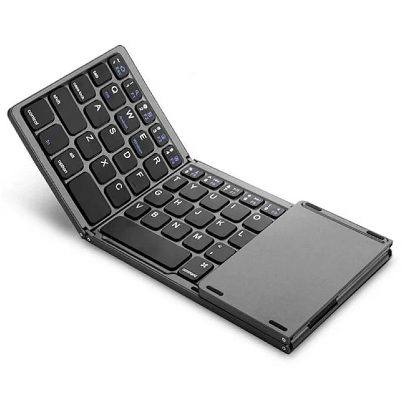 Aσύρματο πτυσσόμενο πληκτρολόγιο με επιφάνεια αφής Bluetooth 3.0 B033 μαύρο OEM