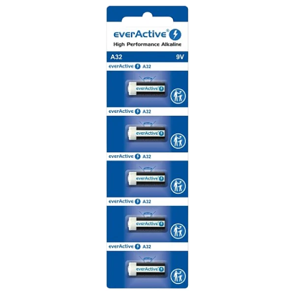 EverActive A32 / 32A Αλκαλικές Μπαταρίες 9V 25mAh 5τμχ 32A5BL