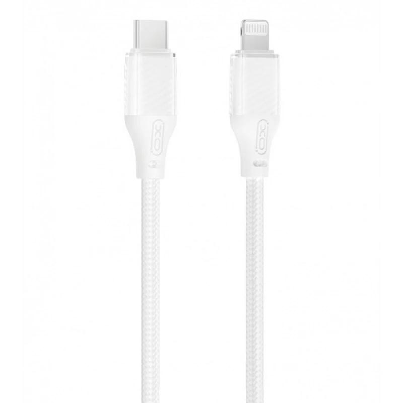 XO NB-Q291A Braided Lightning σε Type-c 27W Καλώδιο Λευκό 1m XO NB-Q291A Braided Lightning σε Type-c 27W Καλώδιο Λευκό 1m