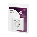ORNO Πρίζα σούκο με 2 θύρες USB 2.1A OR-AE-13140(GS) ORNO Πρίζα σούκο με 2 θύρες USB 2.1A OR-AE-13140(GS)
