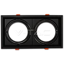 Φωτιστικό Οροφής χωνευτό Διπλό για σποτ AR111 X 2 VT-7222 V-TAC Φωτιστικό Οροφής χωνευτό Διπλό για σποτ AR111 X 2 VT-7222 V-TAC