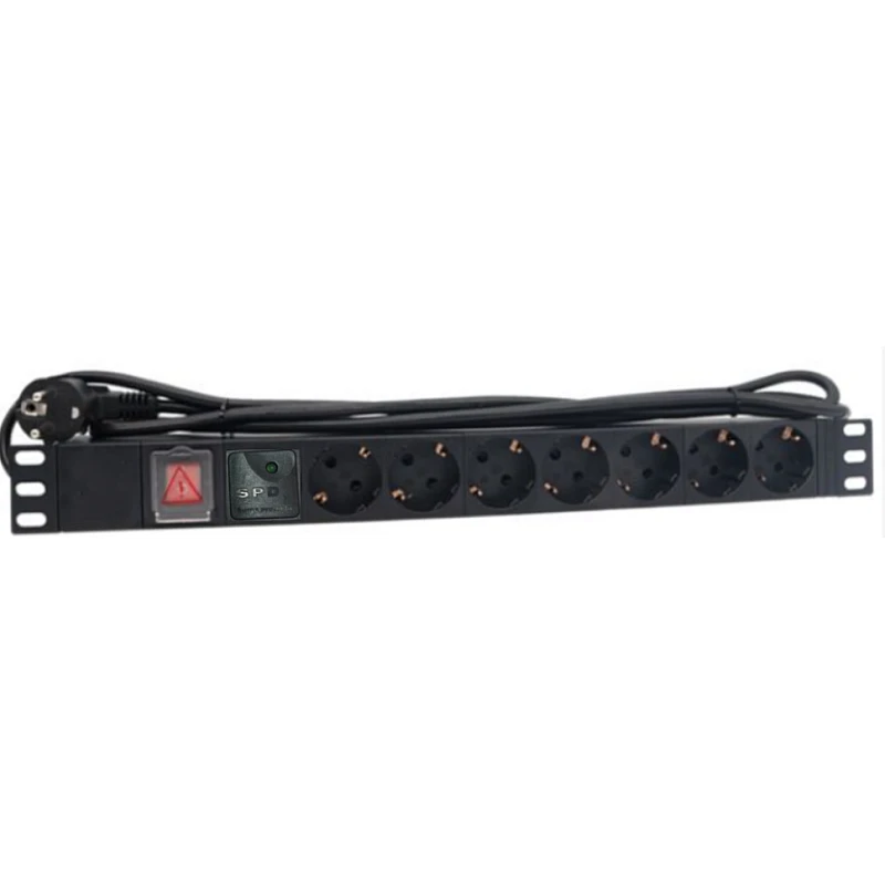 PDU-1U-7G-MSSPD Πολύπριζο Για Rack 19" 1U 7 Θέσεων με προστασία από υπερτάσεις ,Καλώδιο 2m και διακόπτη On/Off Μαύρο OEM PDU-1U-7G-MSSPD Πολύπριζο Για Rack 19" 1U 7 Θέσεων με προστασία από υπερτάσεις ,Καλώδιο 2m και διακόπτη On/Off Μαύρο OEM