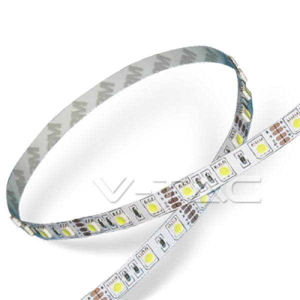 Ταινία led ισχύος 9,0W( 14.4 w/m)5050 60led/m χρωματισμός Κόκκινο 5 μέτρα VT-5050 V-TAC 2128