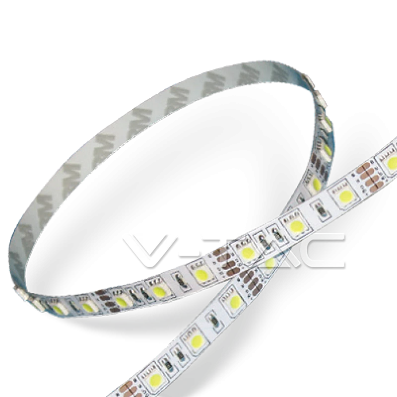 Ταινία led ισχύος 9,0W( 14.4 w/m)5050 60led/m χρωματισμός Κόκκινο 5 μέτρα VT-5050 V-TAC 2128 Ταινία led ισχύος 9,0W( 14.4 w/m)5050 60led/m χρωματισμός Κόκκινο 5 μέτρα VT-5050 V-TAC 2128