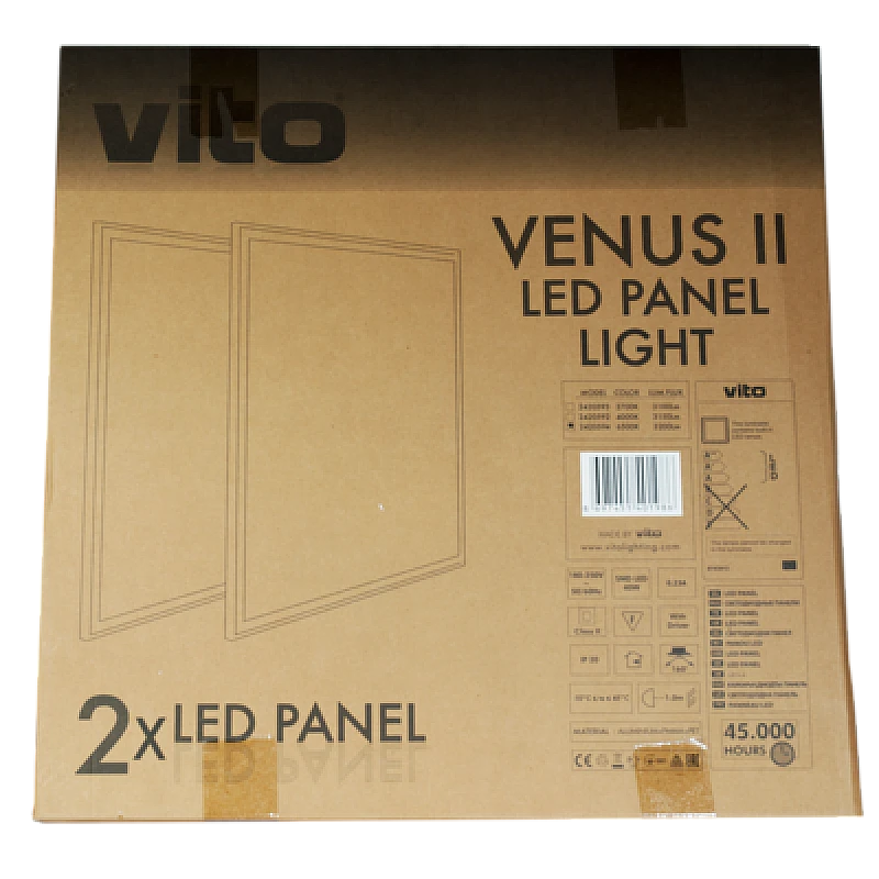 Φωτιστικό LED panel 40 Watt χωνευτό 60×60cm Ψυχρό λευκό VENUS II 2420594 VITO Φωτιστικό LED panel 40 Watt χωνευτό 60×60cm Ψυχρό λευκό VENUS II 2420594 VITO