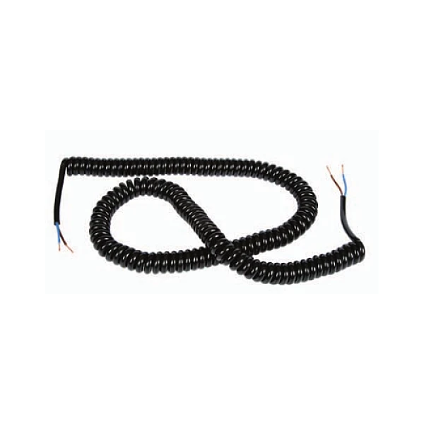 Εύκαμπτο καλώδιο Σπιράλ  2 x 0.75 mm² H03VVΗ8-Φ/Β/6 PVC (NYΛ) Μαύρο χρώμα VK 6 μέτρα