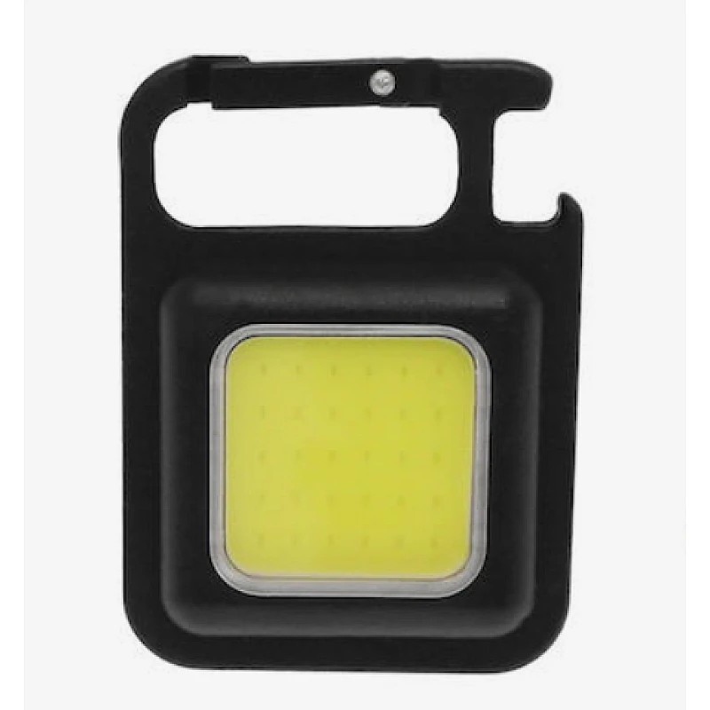 Επαναφορτιζόμενος Φακός Μπρελόκ COB LED 500 Lumens Αλουμινίου Μαύρος Rechargeable Keychain Light K-011
