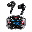 GRUNDIG Ασύρματα Ακουστικά Bluetooth True Wireless TWS με Θήκη Φόρτισης – Transparent Black 27071