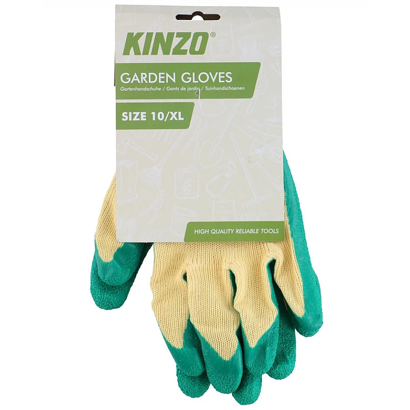 KINZO Γάντια Κήπου Πράσινα Μέγεθος 10/XL 30451